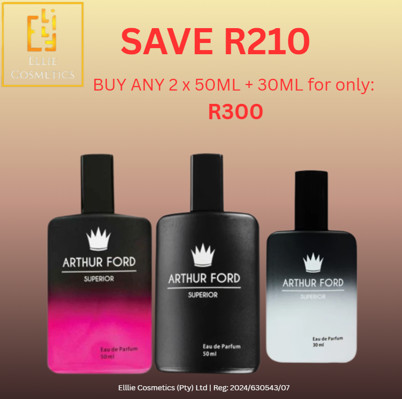 2x 50ml + 30ml Arthur Ford Perfume